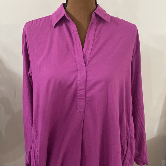 Xirena Blayke cotton poplin shirt dress in purple wine size XS - Picture 7 of 15